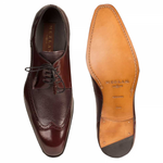 Mezlan Freeport Calfskin Deerskin Shoes Burgundy