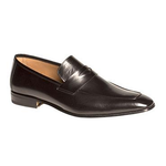 Mezlan Fresco Calfskin Penny Loafers Black