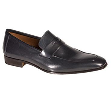 Mezlan Fresco Calfskin Penny Loafers Blue