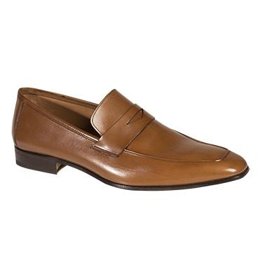 Mezlan Fresco Calfskin Penny Loafers Tan