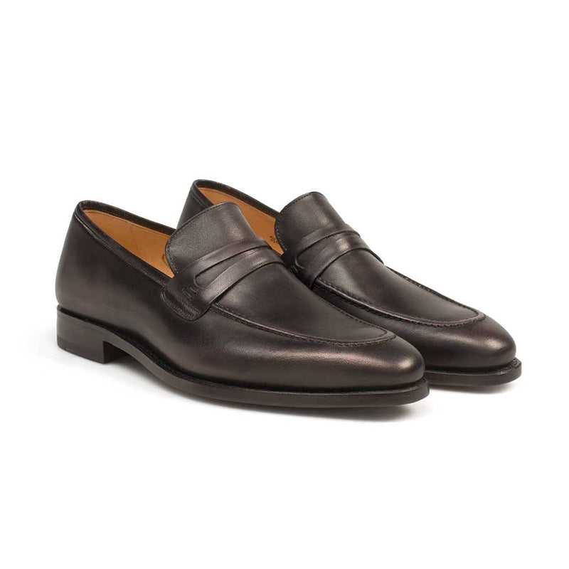 Mezlan G103 Calfskin Penny Loafer Graphite