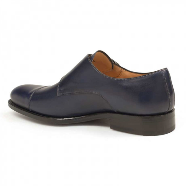 Mezlan G109-1 Double Monk Strap Shoes Blue