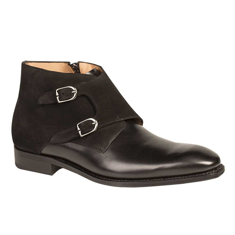 Mezlan G113 Calfskin / Suede Boots Black