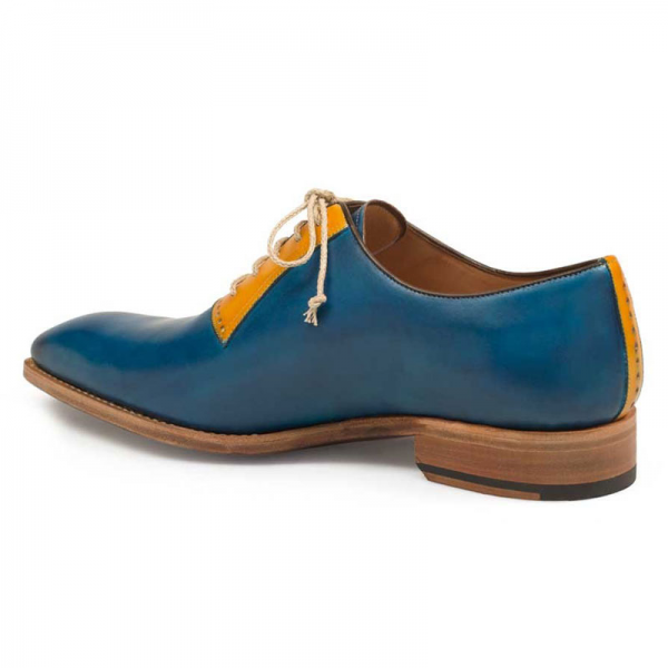 Mezlan G114 Oxford Shoes Blue / Tan