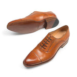 Mezlan G120 Calfskin Bal Oxfords Cognac