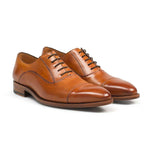 Mezlan G120 Calfskin Bal Oxfords Cognac