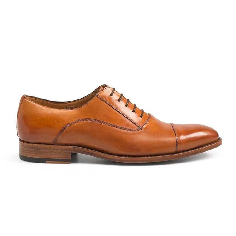 Mezlan G120 Calfskin Bal Oxfords Cognac