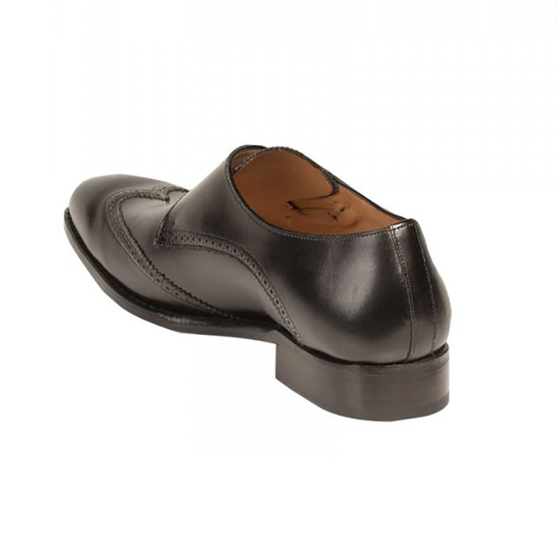 Mezlan G121 Calfskin Wingtip Shoes Black