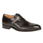 Mezlan G121 Calfskin Wingtip Shoes Black