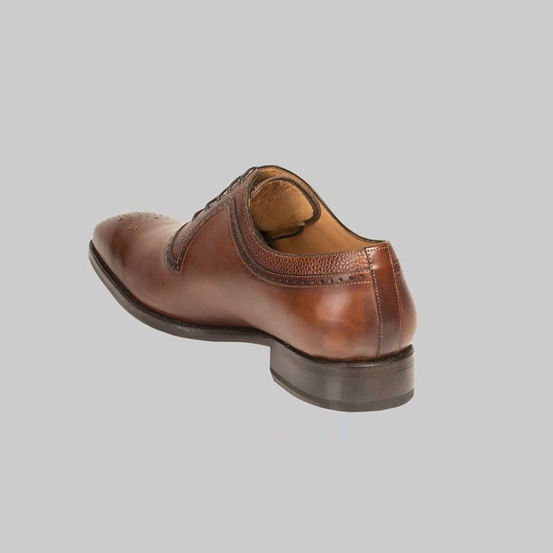 Mezlan G126 Medallion Shoes Dark Brown