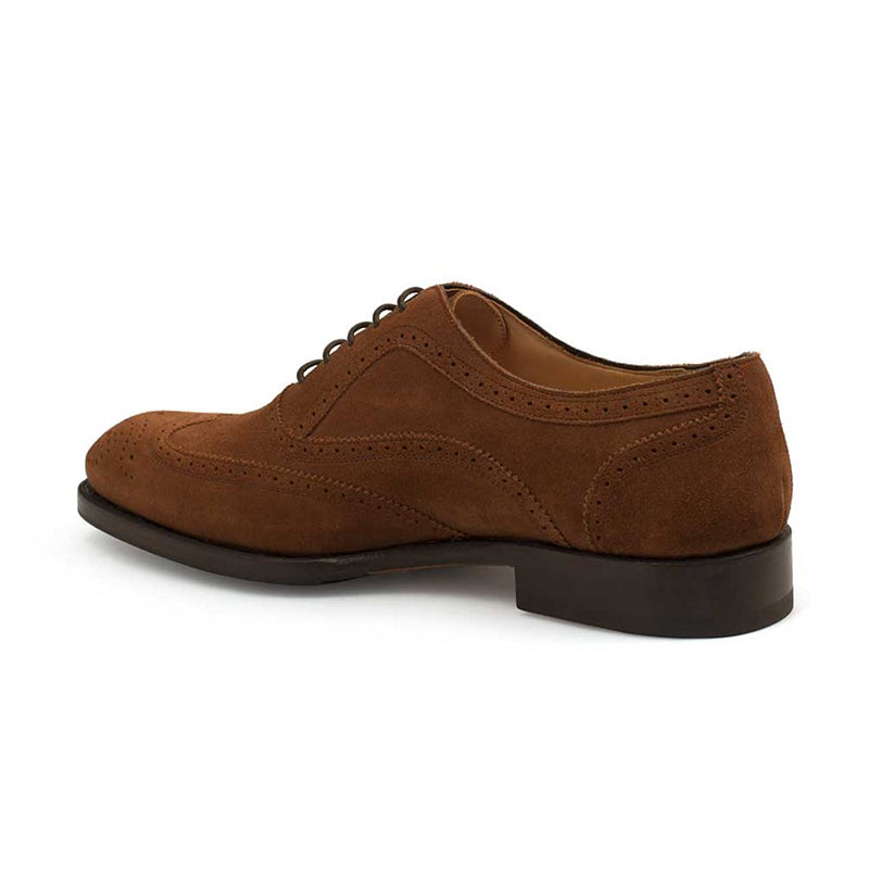 Mezlan G163 Suede Oxfords Cognac