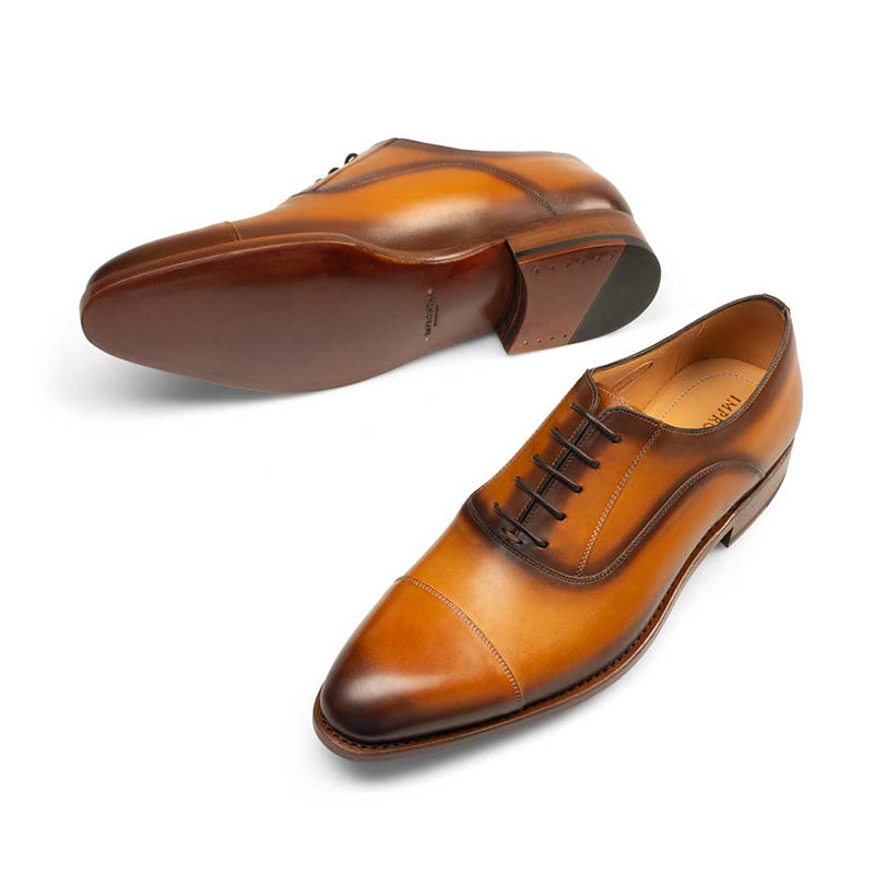 Mezlan G197 Calfskin Blucher Shoes Honey