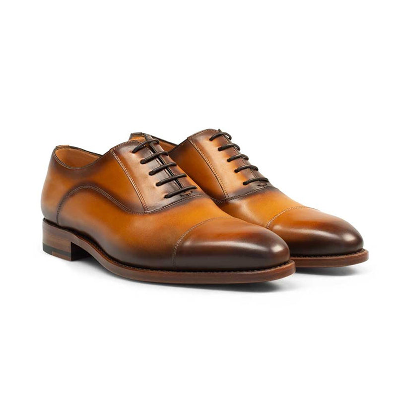 Mezlan G197 Calfskin Blucher Shoes Honey