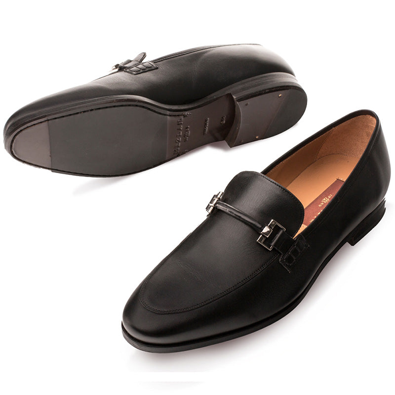 Mezlan Gabino Calfskin Shoes Black