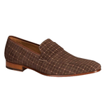 Mezlan Galen Printed Suede Loafers Brown