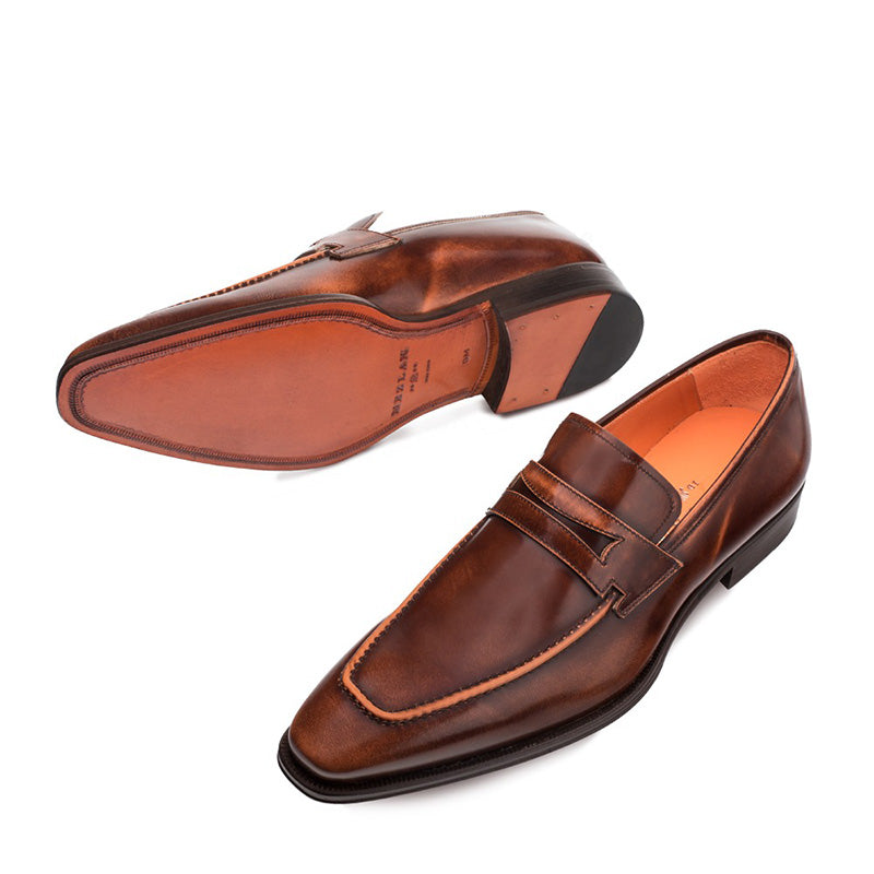 Mezlan Galina Calfskin Penny Loafer Tan