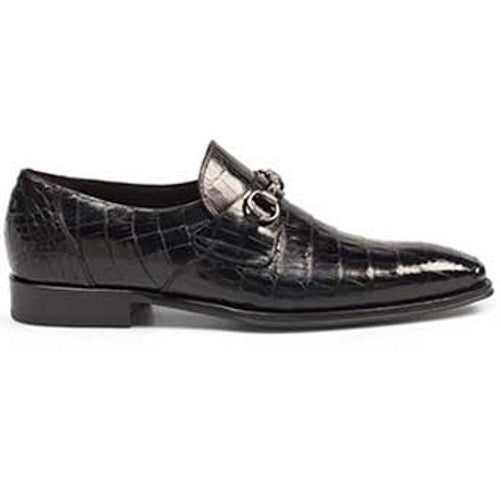 Mezlan Galvani II Crocodile Shoe Black