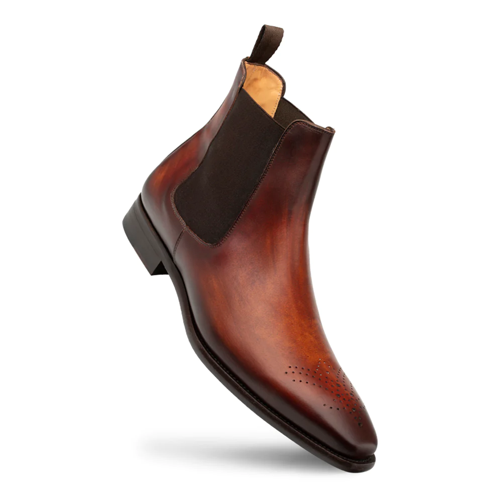 Mezlan Galvez Patina Leather Chelsea Boot Cognac / Rust (S20882)