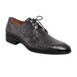Mezlan Gastone Alligator Derby Shoes Black