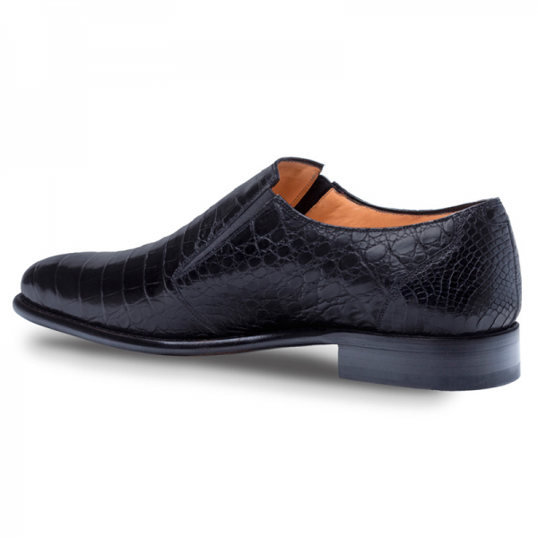 Mezlan Gere Crocodile Loafers Black