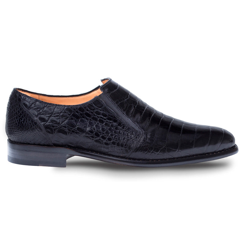 Mezlan Gere Crocodile Loafers Black