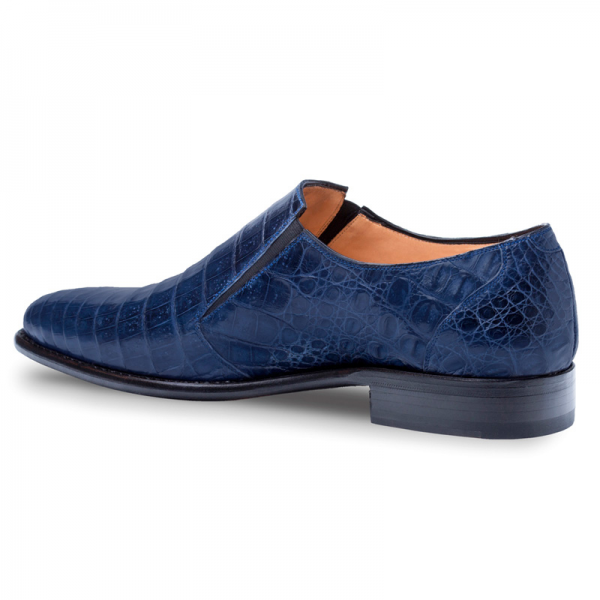 Mezlan Gere Crocodile Loafers Blue
