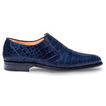Mezlan Gere Crocodile Loafers Blue