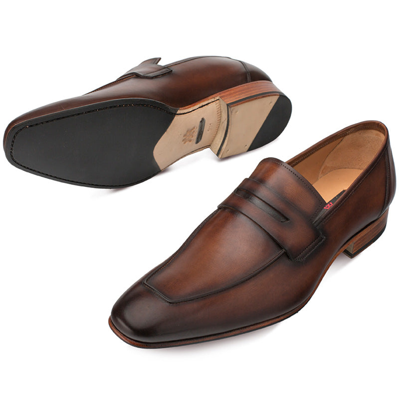 Mezlan Gerini Calfskin Loafers Cognac