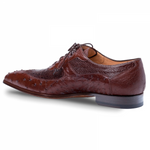 Mezlan Getty Ostrich Oxford Shoes Tabac Rugger