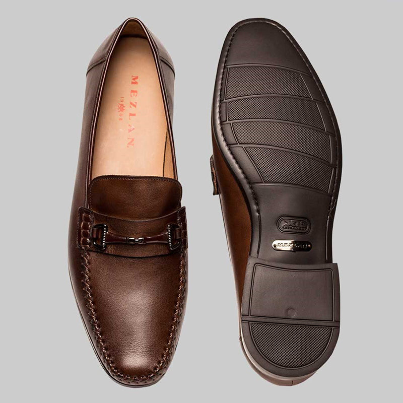Mezlan Ghedini Calfskin Mocassin Shoes Cognac / Brown