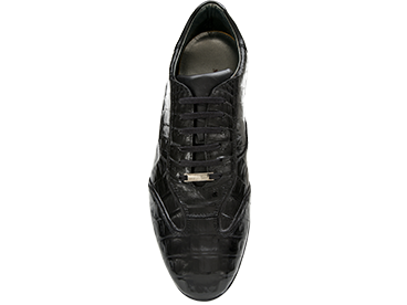 Mezlan Glasgow Crocodile Sneakers Black