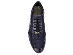 Mezlan Glasgow Crocodile Sneakers Blue
