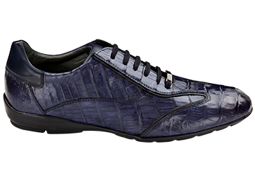 Mezlan Glasgow Crocodile Sneakers Blue