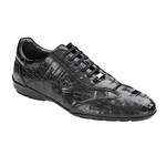 Mezlan Glasgow Crocodile Sneakers Black