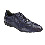 Mezlan Glasgow Crocodile Sneakers Blue