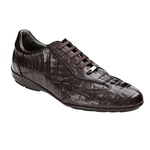 Mezlan Glasgow Crocodile Sneakers Brown