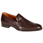 Mezlan Granada Tumbled Calfskin Loafers Brown
