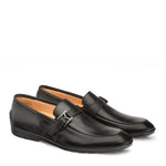Mezlan Granby Calfskin Monkstrap Shoes Black (9805)