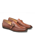 Mezlan Granby Calfskin Monkstrap Shoes Cognac (9805)