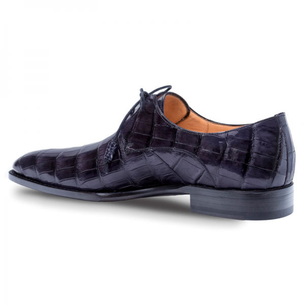 Mezlan Grillo Alligator Lace Up Shoes Graphite