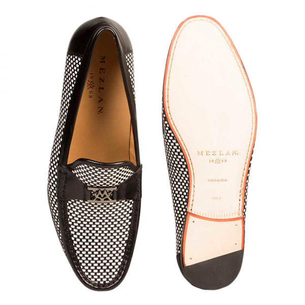 Mezlan Hallman Spectator Loafers Black / White