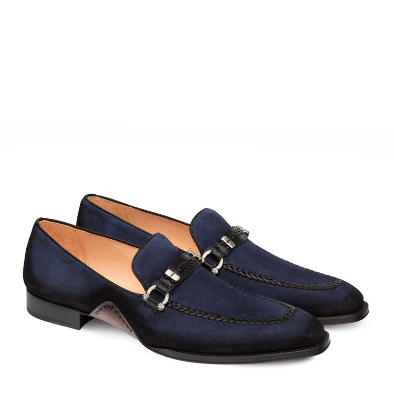 Mezlan Halsey Suede Slip-on Shoes Blue (9728)