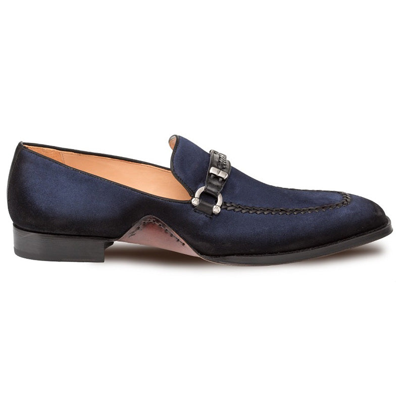 Mezlan Halsey Suede Slip-on Shoes Blue