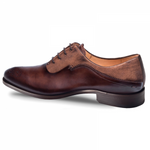Mezlan Hanks Calfskin Suede Oxford Shoes Brown / Cognac