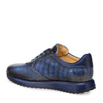 Mezlan B2 Crocodile Sneakers Blue