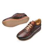 Mezlan Hannibal Crocodile Sneakers Cognac
