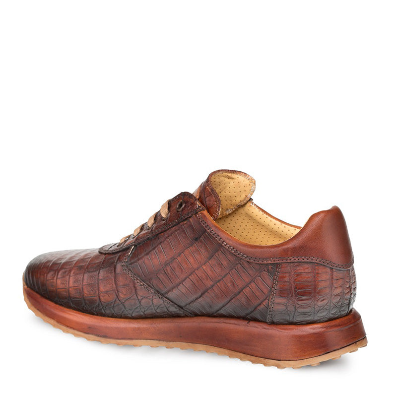 Mezlan Hannibal Crocodile Sneakers Cognac