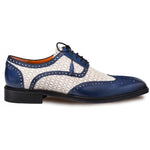 Mezlan Haydn Wingtip Spectator Shoes Blue / Bone