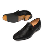 Mezlan Faro Woven Loafers Black