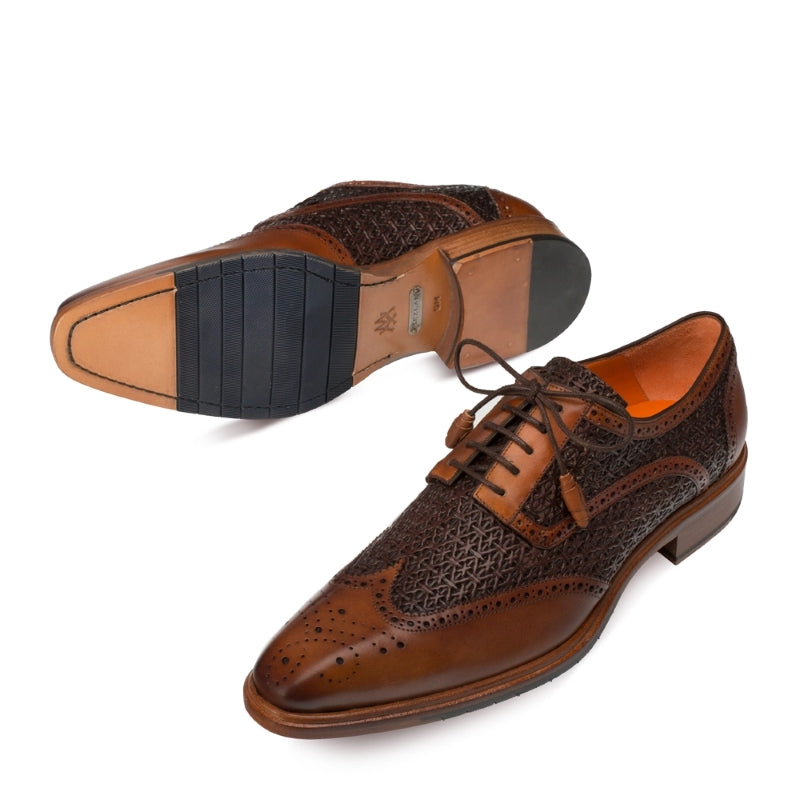 Mezlan Haydn Wingtip Spectator Shoes Cognac / Brown
